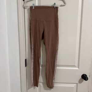 lululemon athletica Tan Leggings with Side Accents